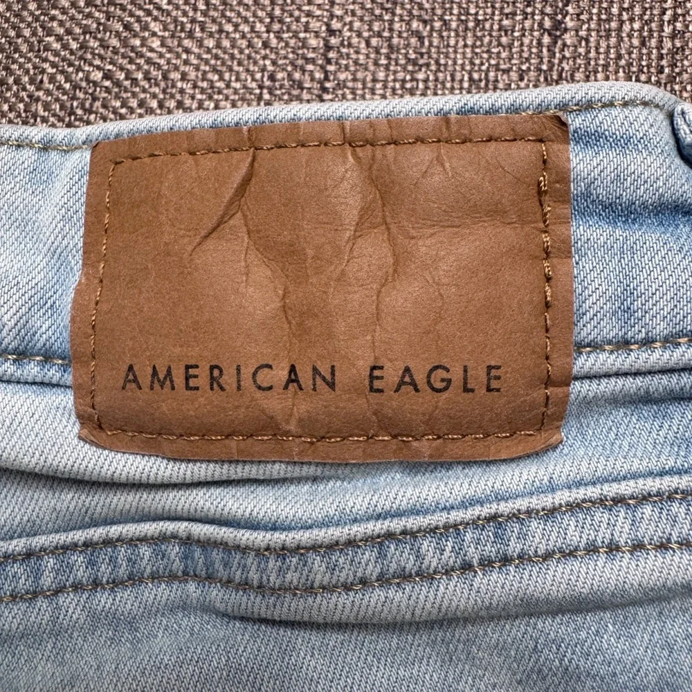 American Eagle Airflex+ Skinny Jeans Mens 33x32 Light Wash Stretch Denim